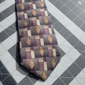 Martini Cocktail Collection Tie in Purple/Gold 100% Silk